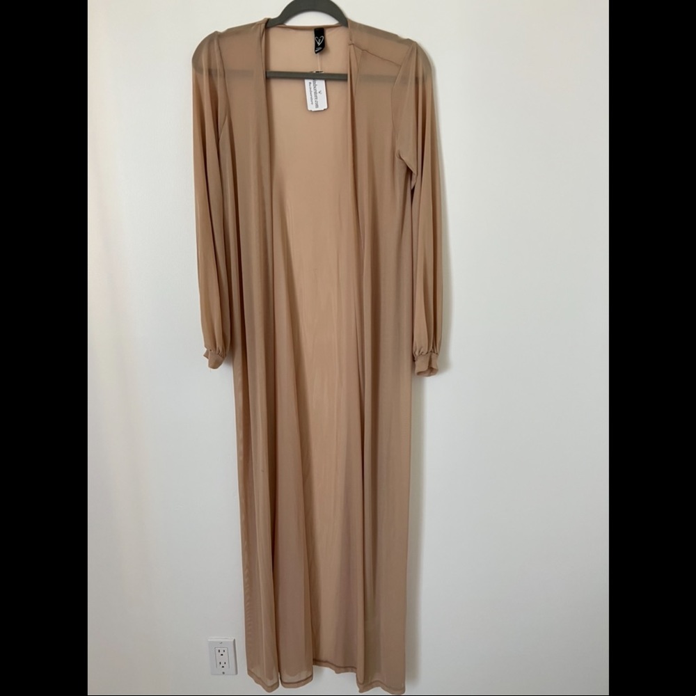 Windsor Long Maxi Cardigan size medium long sleeve sheer